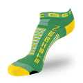 Green and Gold Zero Running Socks