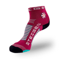 Burgundy Running Socks ¼ Length