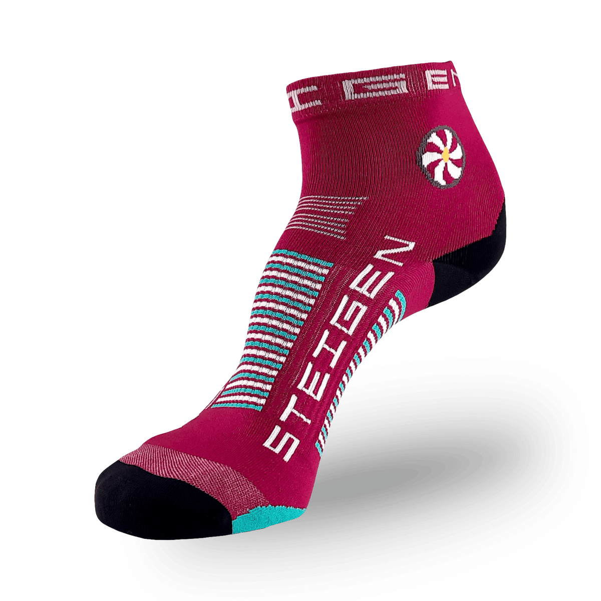 Burgundy Running Socks ¼ Length