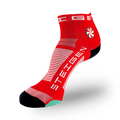 Cherry Red Running Socks ¼ Length