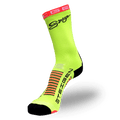 Fluro Yellow Running Socks ¾ Length