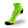 Fluro Green Running Socks ¼ Length