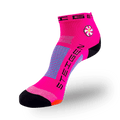 Fluro Pink Running Socks ¼ Length