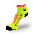 Fluro Yellow Running Socks ¼ Length