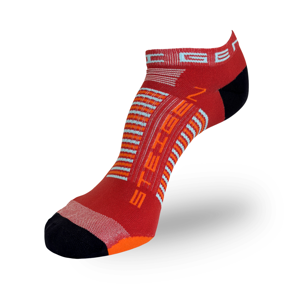 Red Running Socks Zero Length