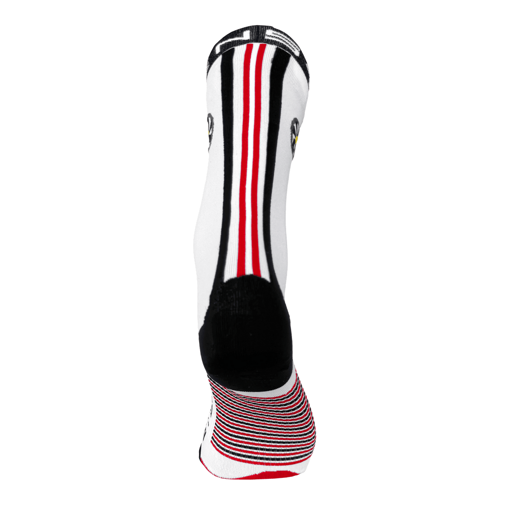 Race Stripe White  Running Socks ¾ Length