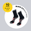 Black 3/4 Bulk Pack