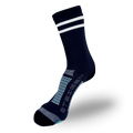 2 Stripe Navy Running Socks ¾ Length