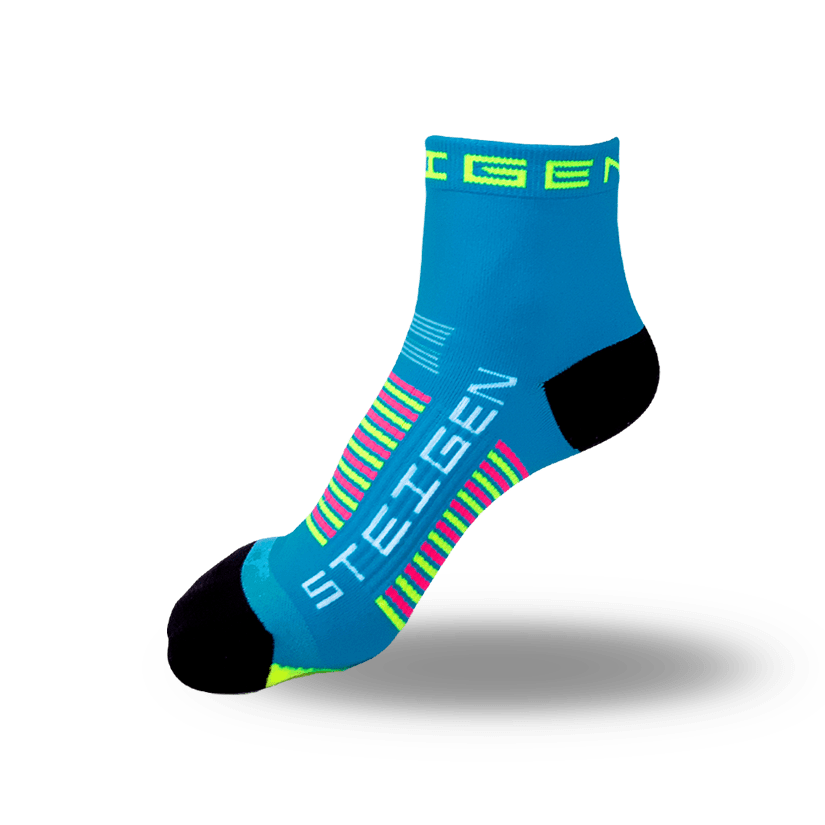 Kids Blue Running Socks ¼ Length