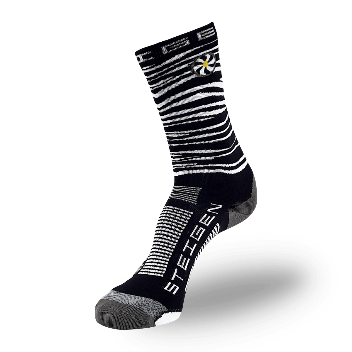 Zebra Running Socks ¾ Length