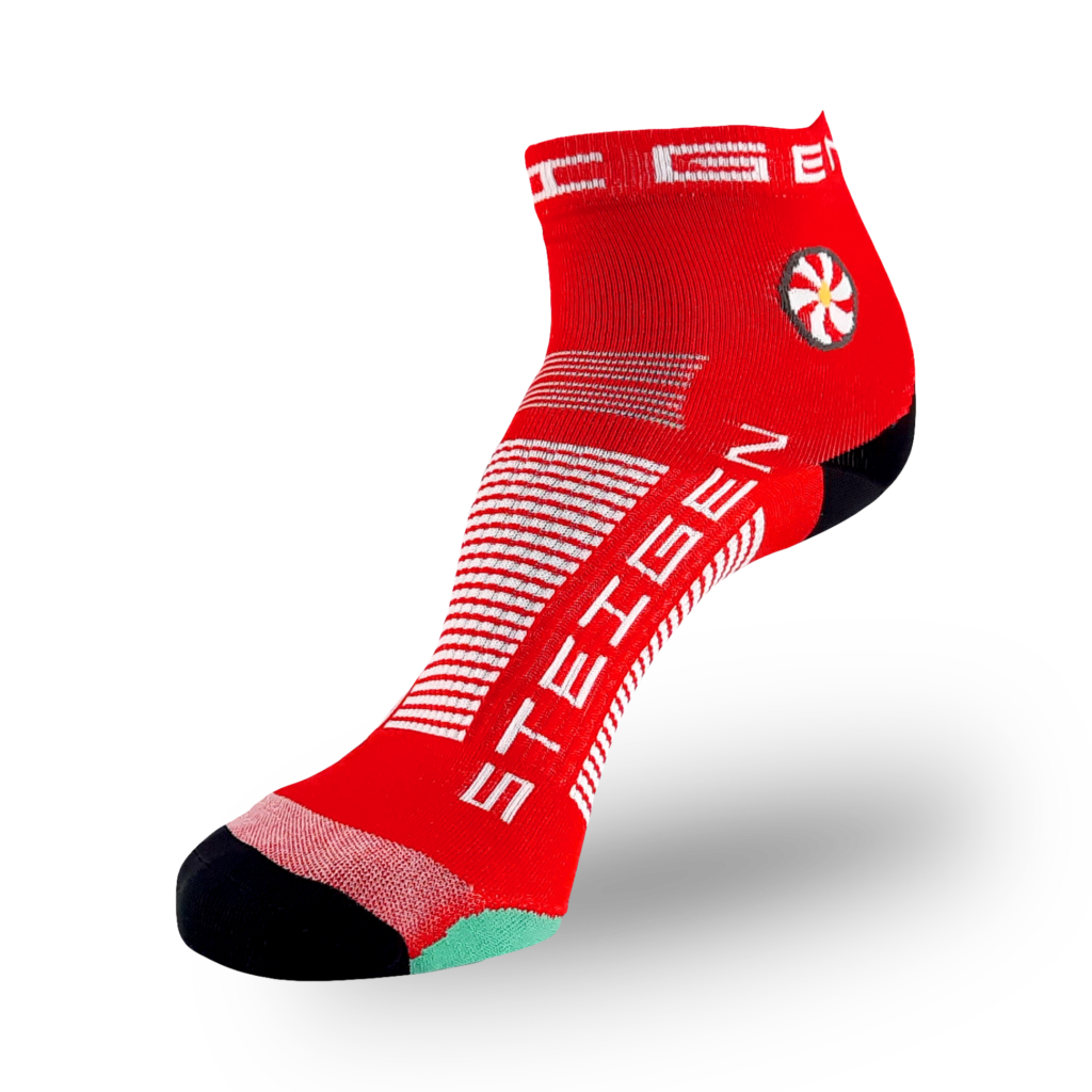 Cherry Red Running Socks ¼ Length