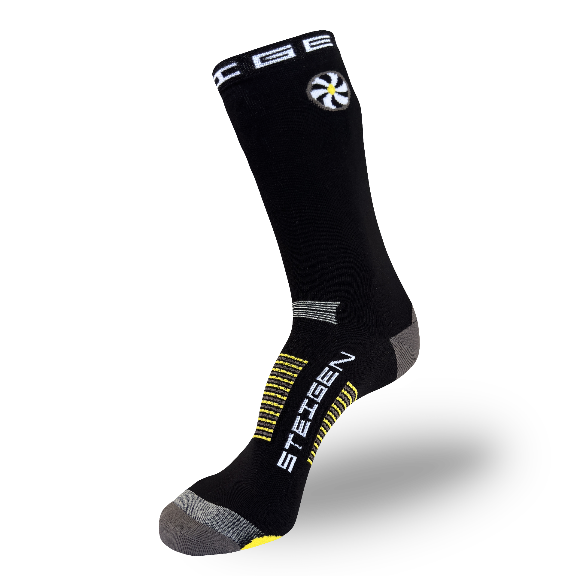 Big Foot (Size 12+ Only) Black Running Socks ¾ Length