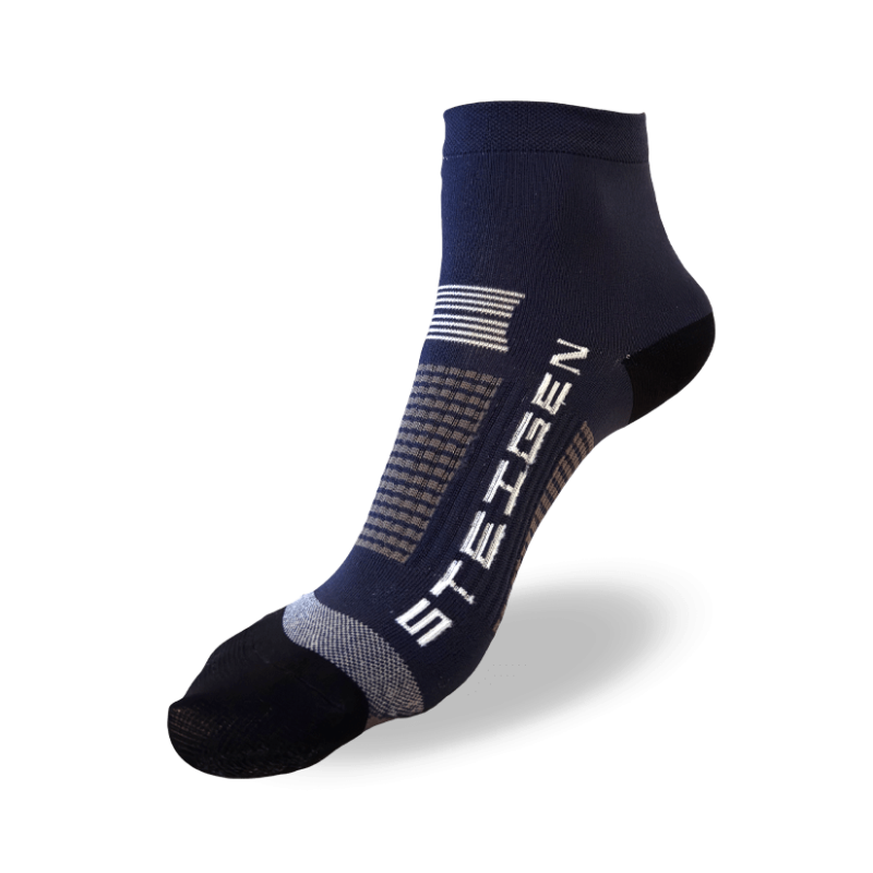 School Navy Running Socks ¼ Length