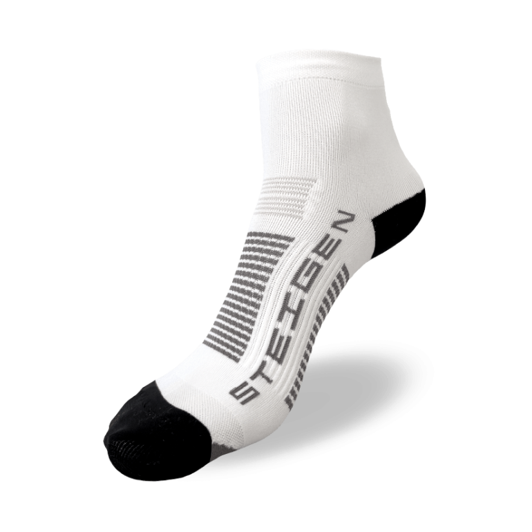 Kids School White Running Socks ¼ Length